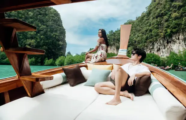 Krabi: Wycieczka prywatną luksusową łodzią Longtail Island Hopping